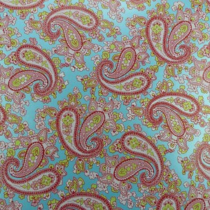 Türkisfarbenes Pink-Paisley-Papier-Gitarren-Abziehbild - 420 x 295 mm Bild 4