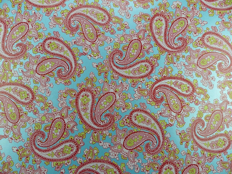 Türkisfarbenes Pink-Paisley-Papier-Gitarren-Abziehbild - 420 x 295 mm Bild 4
