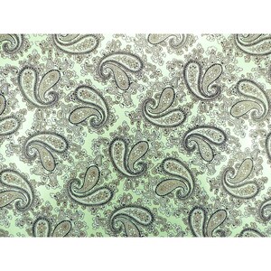 Luthitec Black and White Paisley Paper Guitar Body Decal - 420x295mm Mint Green Backed