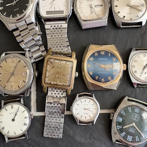 Lot de 50 montres vintage rares pour collectionneurs, opportunité de revendre, mélange vintage suisse