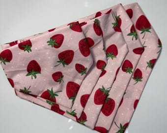 Dog Bandana Scrunchie: Strawberry Dream