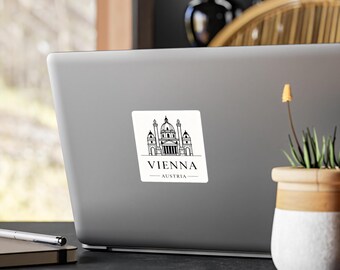 Vienna Karlskirche Sticker | Minimalist Architecture Vinyl Decal (Austria Souvenir)