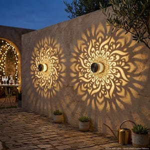 Lanterna solare da vialetto – Luce esterna in metallo per camminamento / Idea regalo per giardiniere / Ornamento da patio con paletto