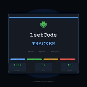 LeetCode Tracker | Coding Interview Planner | Software Engineer Study Tracker | CS Student Planner | Digital Download