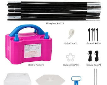 10ft Balloon Arch Kit with Electric Pump, Adjustable Party Decor Frame