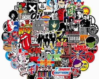 100pcs Rock Band Stickers Lot Punk Music Heavy Metal Bands Sticker Decal