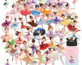 Ballet Girl Transparent Stickers for Crafts, Scrapbooking, Journaling (50PCS)