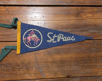 Vintage St. Paul Minnesota Souvenir Felt Pennant
