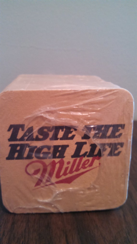 Items similar to Vintage Miller High Life Beer Coasters on Etsy