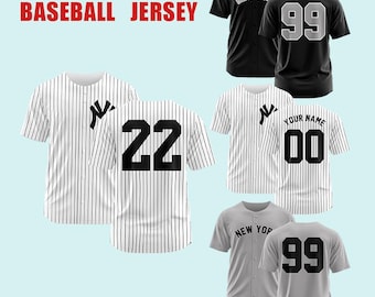 Custom New York Yankees Baseball Jersey Personalized Name & Number Jersey Shirt,  Gift for Men Women Kids and Baseball Fans