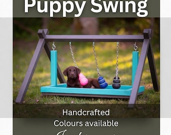 Welpenschaukel aus Holz, Hundetrainingsspielzeug, Wackelbrett für Welpen, Welpenbeschäftigungsspielzeug, handgefertigtes Agility-Gerät, personalisierte Welpenschaukel