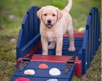 Balance Bridge For Puppies, Wooden Puppy Playground, Personalized Puppy Toy, Handmade Wobble Bridge, Agility Dog Tools