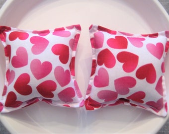 Heart Mini Pillows - Set of Two - Tiered Tray Decor - Heart Mini Pillows - Bowl Fillers - Ready to Ship