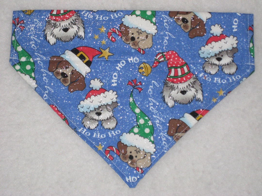 Christmas Dog Bandana Holiday Bandana Over the Collar Bandana Pet
