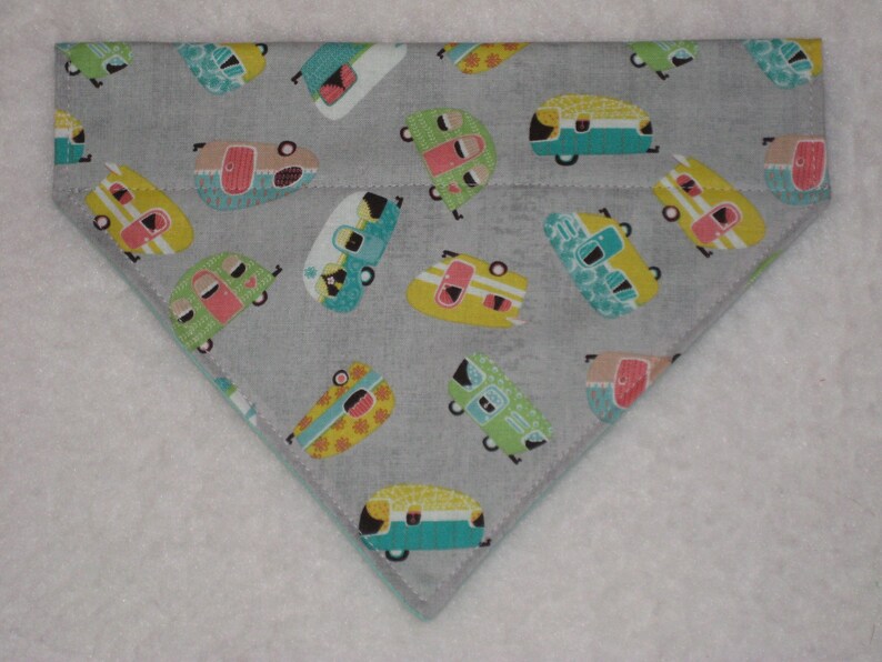 Pet Accessory Ready to Ship Over the Collar Bandana Summer Bandana Camper Dog Bandana