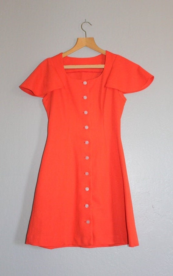 orange cape dress