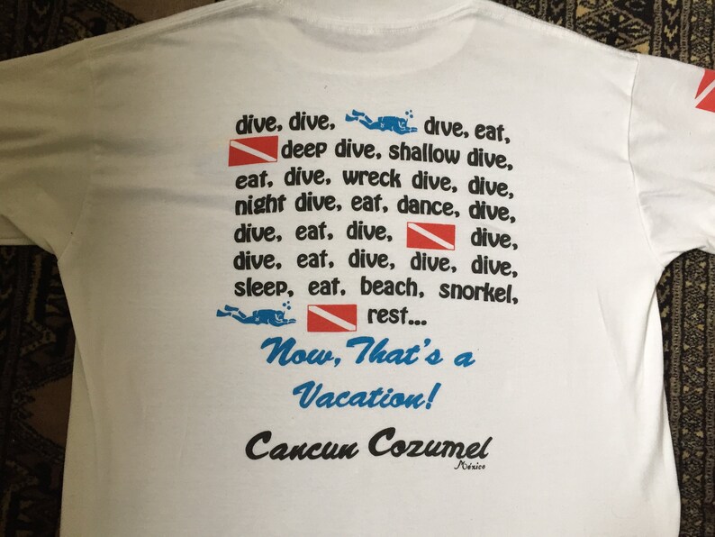 Dive Cozumel Scuba Cancun Mexico Tee Tshirt Aquaworld Water Etsy