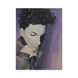 Prince print on paper beautiful music inspired poster modern wall art purple home decor painting gift for Prince fan