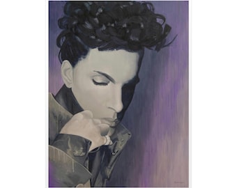 Prince print on paper beautiful music inspired poster modern wall art purple home decor painting gift for Prince fan