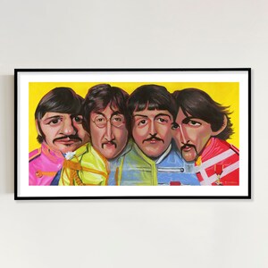 Beatles Print on Paper Limited Edition Giclee music poster wall art painting Gift for Beatles fan