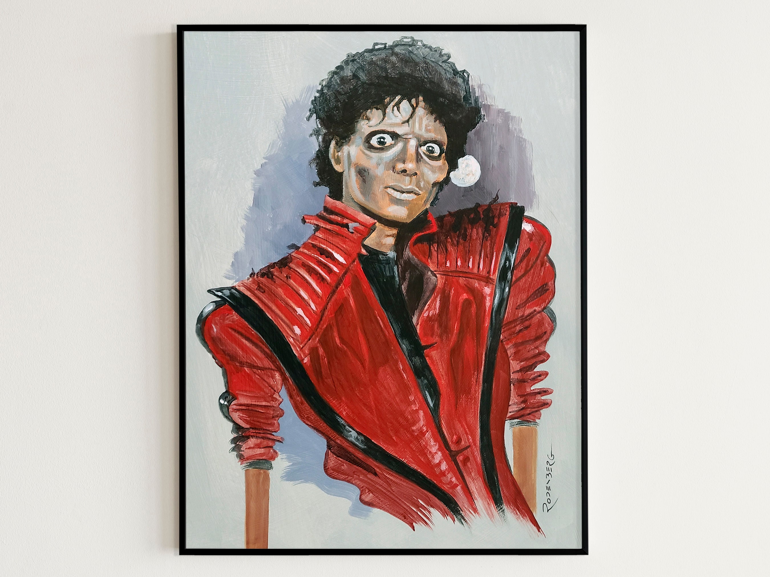 Michael Jackson Thriller Original Art Painting, Pop Rock Art