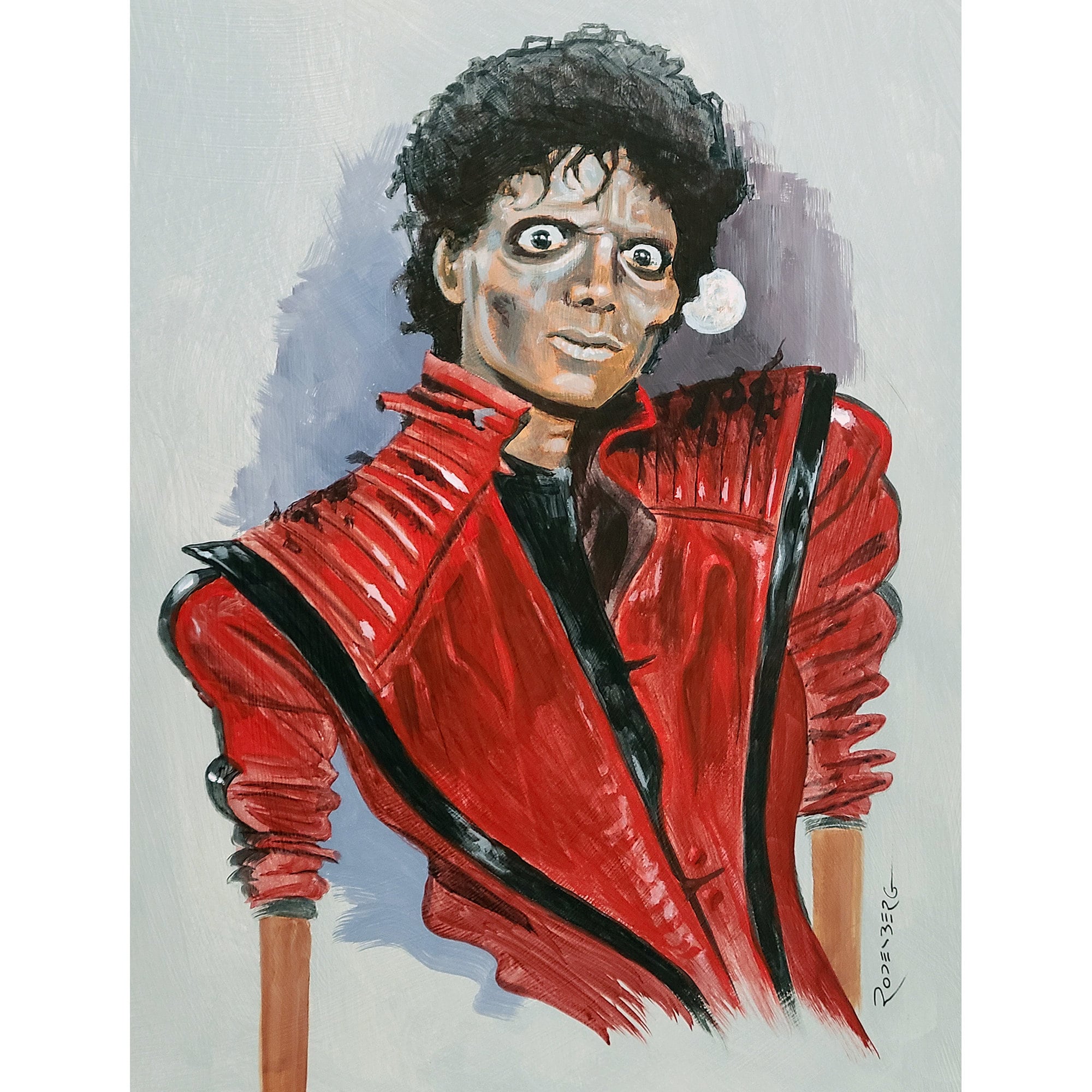 Michael Jackson Thriller Original Art Painting, Pop Rock Art