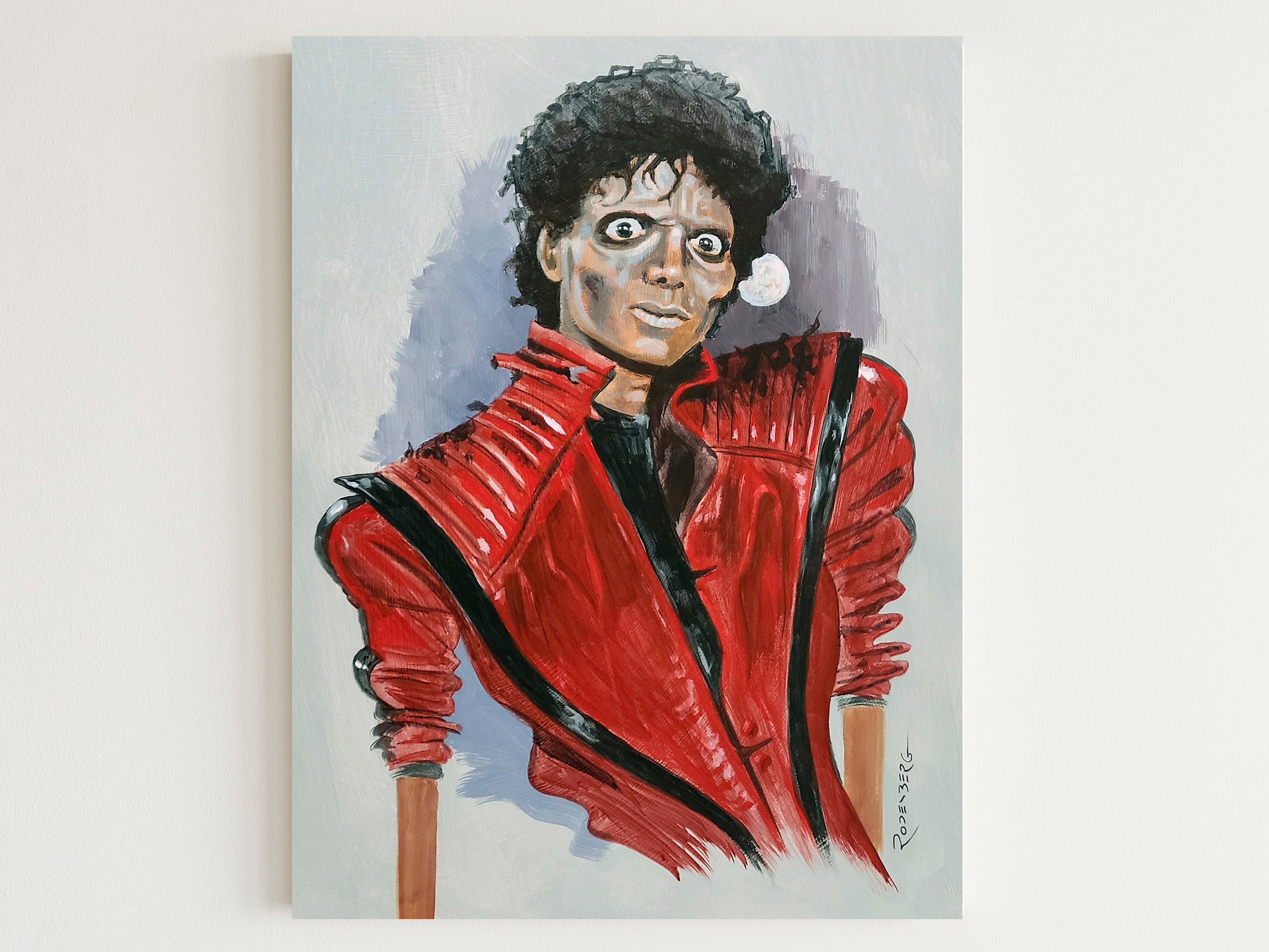 Michael Jackson Thriller Original Art Painting, Pop Rock Art