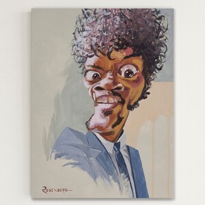 Samuel L. Jackson Original art painting 12&quot;x 9&quot;