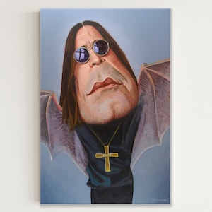ORIGINAL painting of Ozzy Osbourne Rock and Roll wall art Music home decor