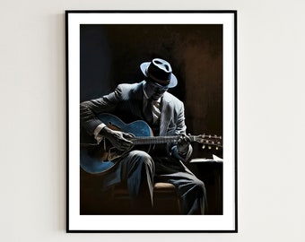 Blues Art Print, Digital Print, Imprimible Wall Art Poster, Music Art, Home Decor
