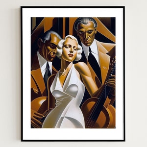 Jazz Art Print, Digital Print, Printable Wall Art Poster, Music Art, Home Decor