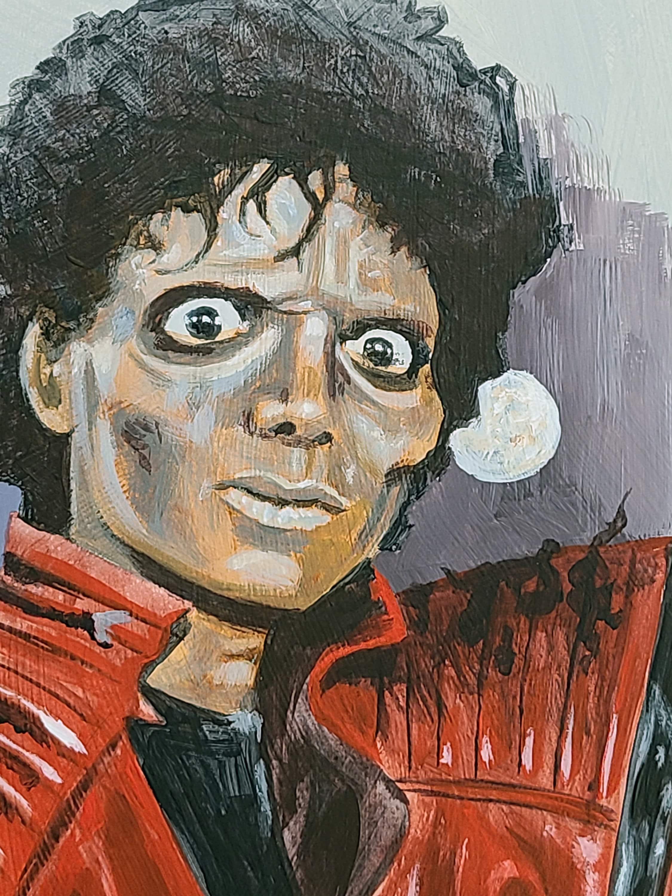 Michael Jackson Thriller Original Art Painting, Pop Rock Art