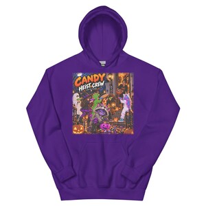 Candy Heist Crew Halloween Hoodie, Funny Trick or Treat Hoodie, Halloween Cat Sweatshirt, Spooky Season Hoodie, Rocksie Halloween
