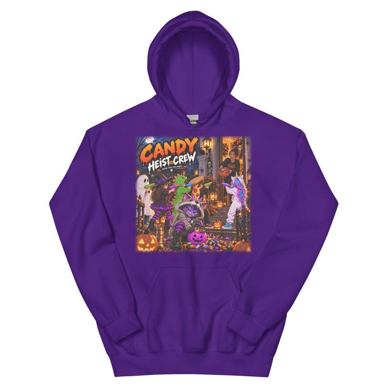 Candy Heist Crew Halloween Hoodie, Funny Trick or Treat Hoodie, Halloween Cat Sweatshirt, Spooky Season Hoodie, Rocksie Halloween
