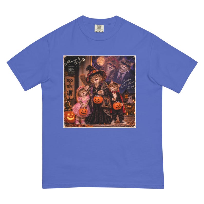 Funny Cat Family Halloween Shirt, Vintage Halloween T-Shirt, Retro Family Portrait Tee, Trick or Treat Cats, The Furrmans