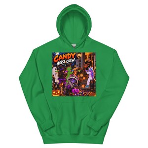 Candy Heist Crew Halloween Hoodie, Funny Trick or Treat Hoodie, Halloween Cat Sweatshirt, Spooky Season Hoodie, Rocksie Halloween