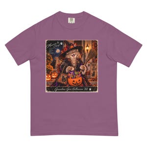 Funny Grandma Halloween Shirt, Vintage Witch Cat Tee, Retro Halloween T-Shirt, Crazy Cat Lady Shirt, Grandma Goes Halloween