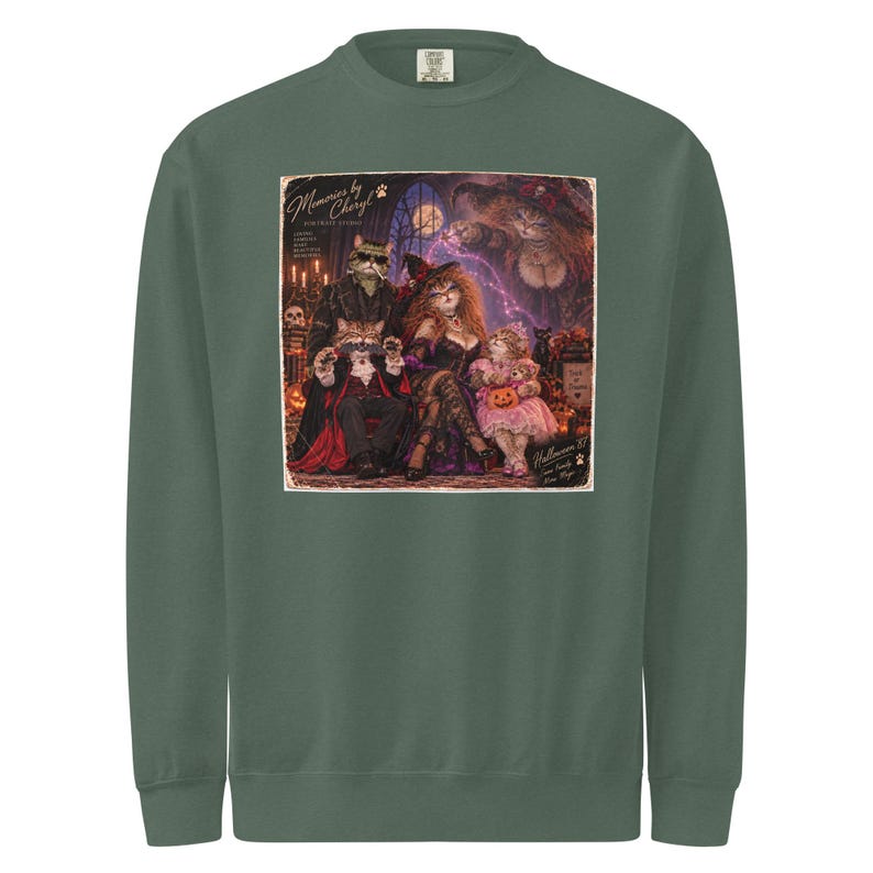 Unisex garment-dyed sweatshirt
