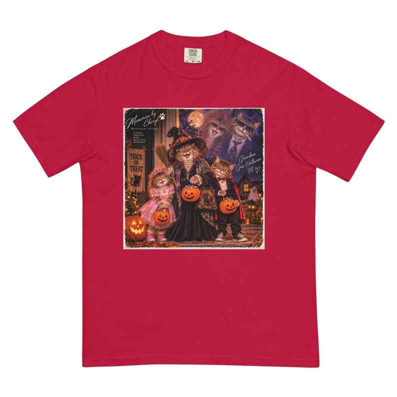 Funny Cat Family Halloween Shirt, Vintage Halloween T-Shirt, Retro Family Portrait Tee, Trick or Treat Cats, The Furrmans