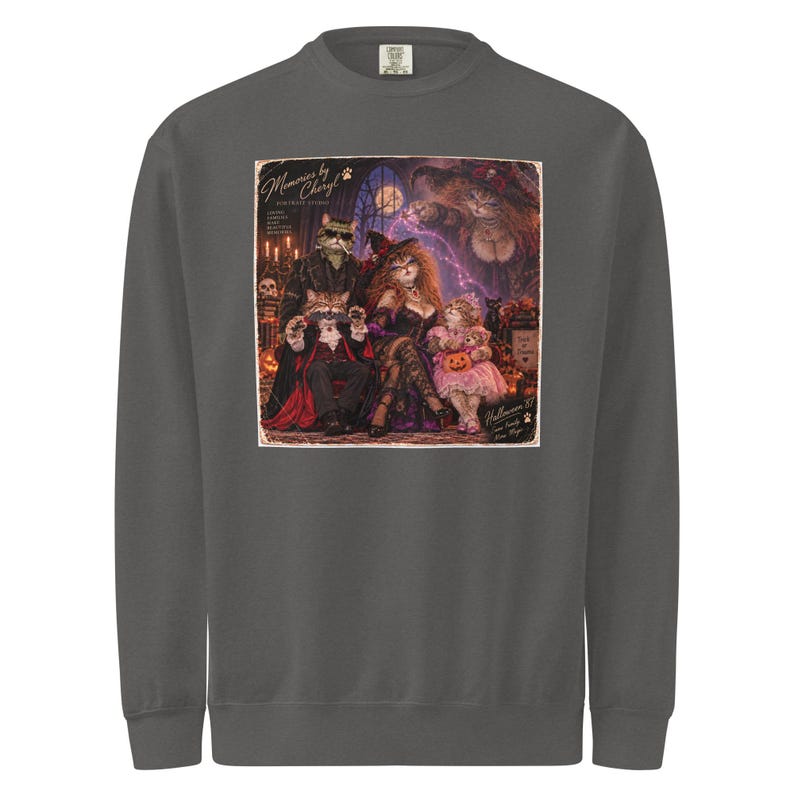 Unisex garment-dyed sweatshirt