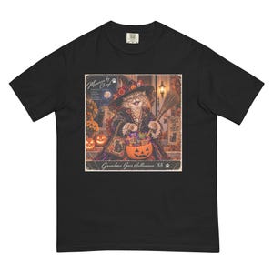Funny Grandma Halloween Shirt, Vintage Witch Cat Tee, Retro Halloween T-Shirt, Crazy Cat Lady Shirt, Grandma Goes Halloween