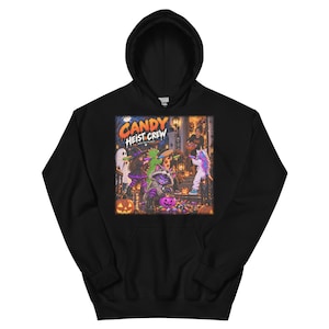 Candy Heist Crew Halloween Hoodie, Funny Trick or Treat Hoodie, Halloween Cat Sweatshirt, Spooky Season Hoodie, Rocksie Halloween