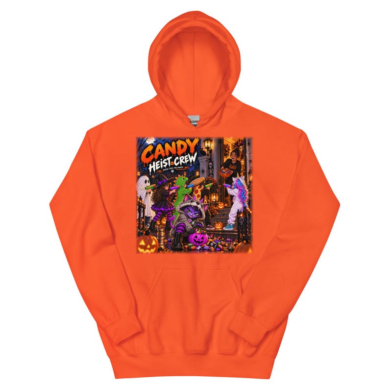 Candy Heist Crew Halloween Hoodie, Funny Trick or Treat Hoodie, Halloween Cat Sweatshirt, Spooky Season Hoodie, Rocksie Halloween