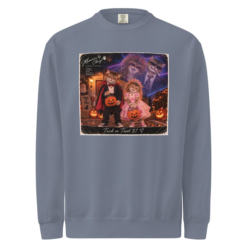 Unisex garment-dyed sweatshirt