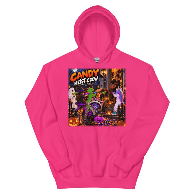 Candy Heist Crew Halloween Hoodie, Funny Trick or Treat Hoodie, Halloween Cat Sweatshirt, Spooky Season Hoodie, Rocksie Halloween