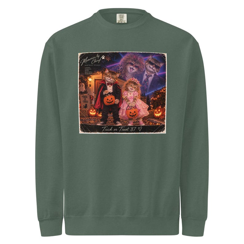 Unisex garment-dyed sweatshirt