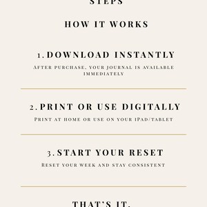 Get Your Life Together This Week | Weekly Reset Planner & Habit Tracker (Digital Download) image 5