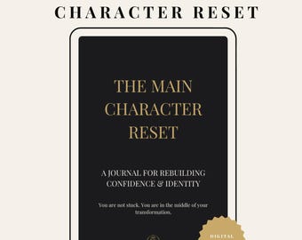 Main Character Reset Journal | Confidence, Identity, Mindset Workbook (Digital Download)