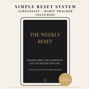 Get Your Life Together This Week | Weekly Reset Planner & Habit Tracker (Digital Download) image 1
