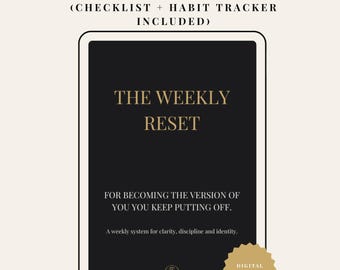 Get Your Life Together This Week | Weekly Reset Planner & Habit Tracker (Digital Download)